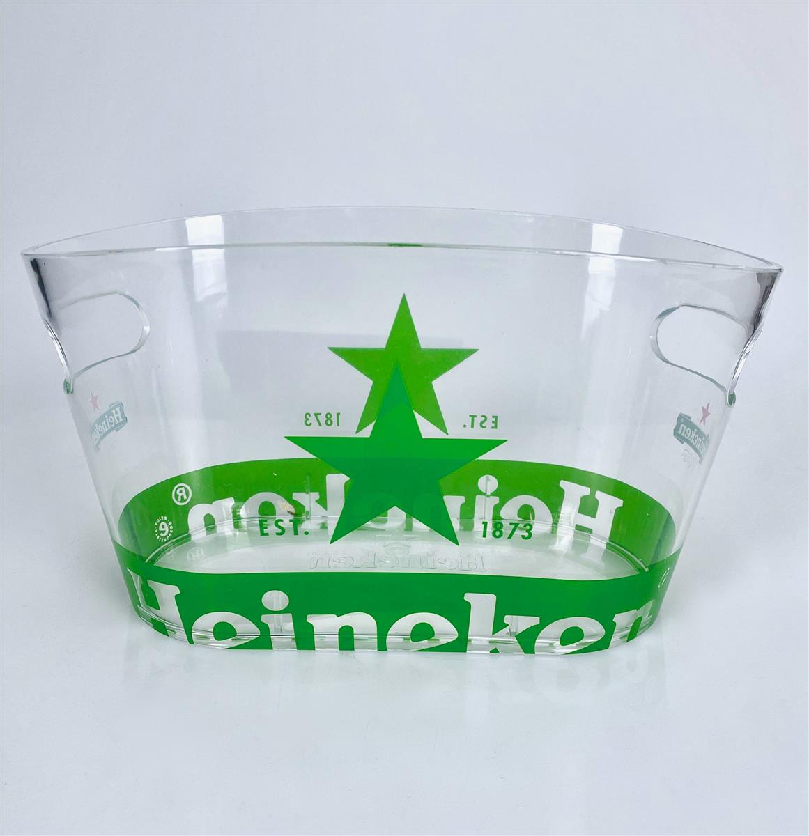 Heineken Bière Bac à glaçons Refroidisseur de bouteilles Acrylique petit vert transparent