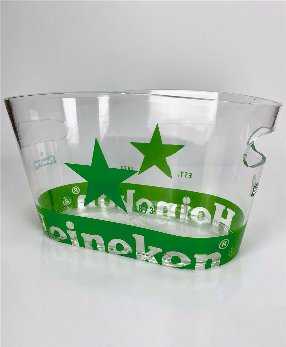 Heineken Bière Bac à glaçons Refroidisseur de bouteilles Acrylique petit vert transparent – Vue 2