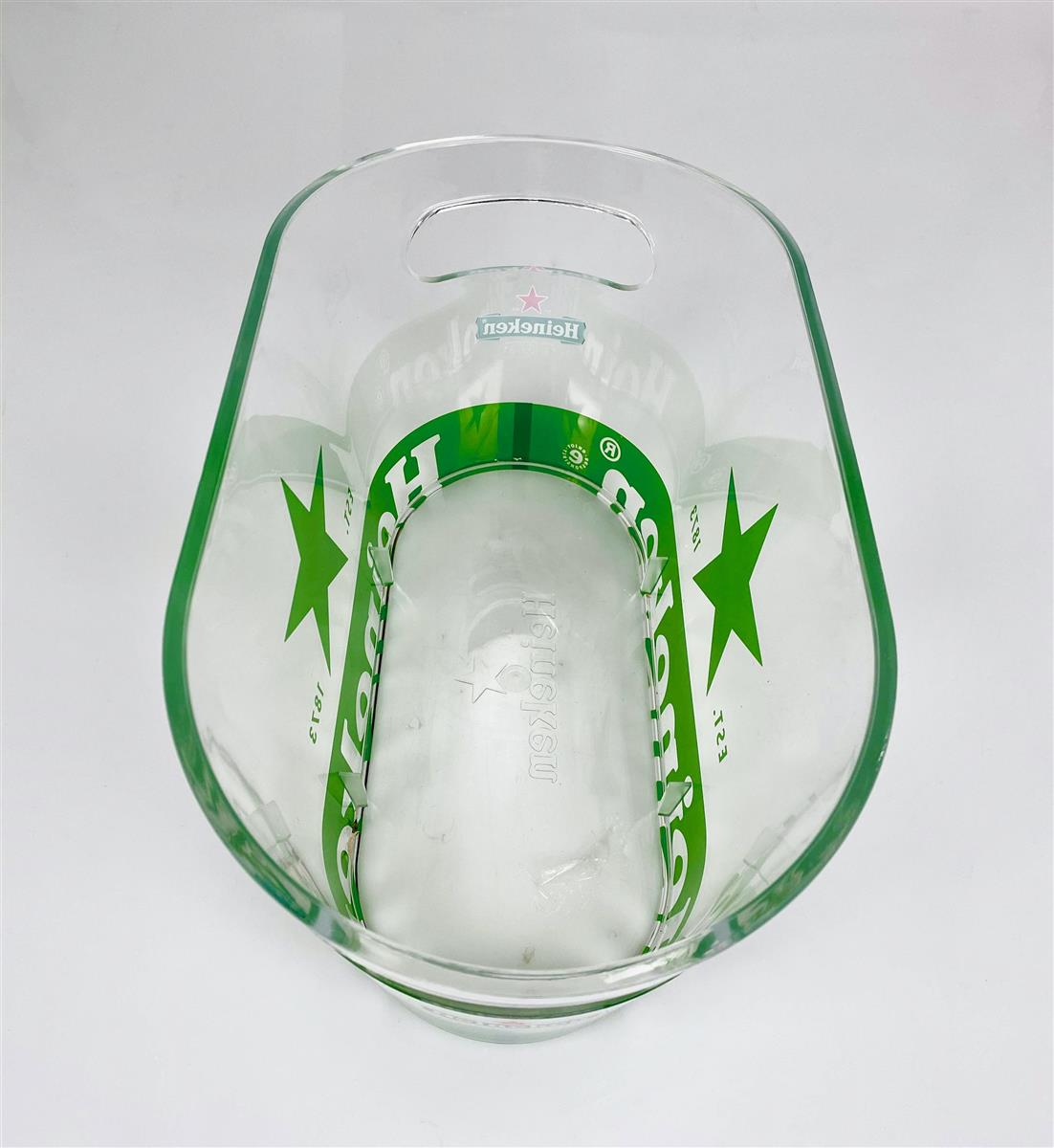 Heineken Bière Bac à glaçons Refroidisseur de bouteilles Acrylique petit vert transparent – Vue 4