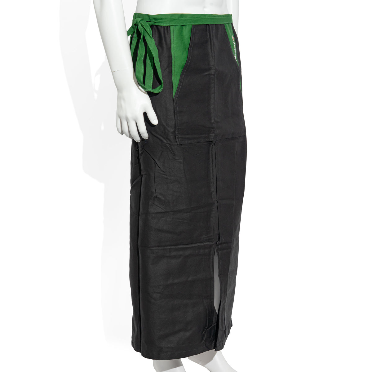 Tablier de bistrot long en tissu mélangé, motif « Heineken Beer Glass », noir/vert – Vue 2