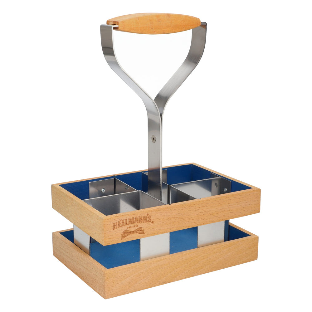 Panier en bois pour sauces Hellmann's Ketchup Mayonnaise Moutarde Panier de transport