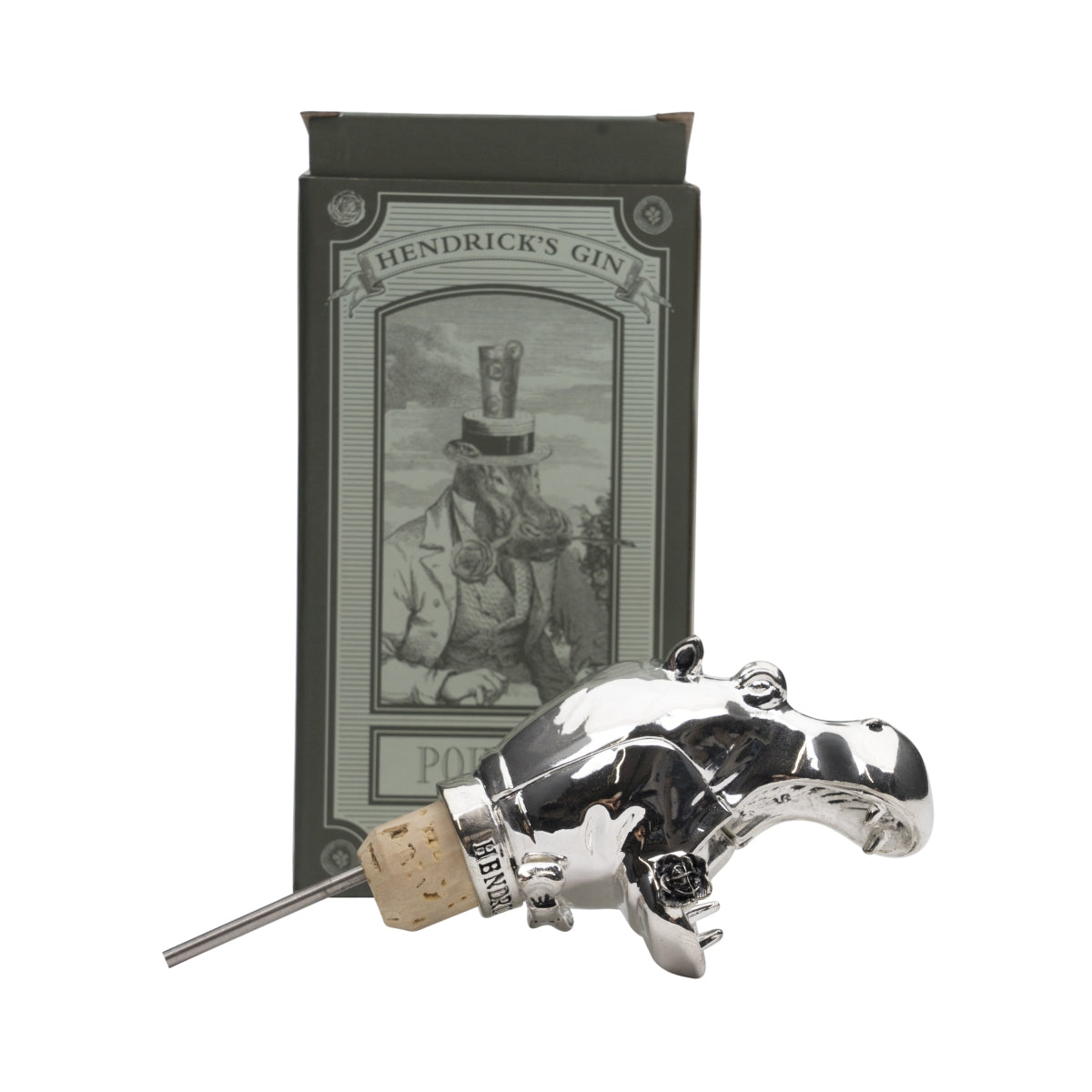 Hendricks Gin Verseur Hippopotame Verseur en acier inoxydable pour bouteille Bar