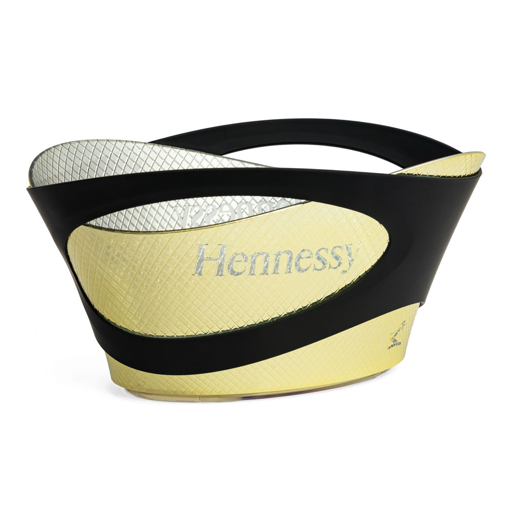 Hennessy Whisky LED Refroidisseur rechargeable Bac à glaçons Refroidisseur de bouteille Or/Noir Grand format