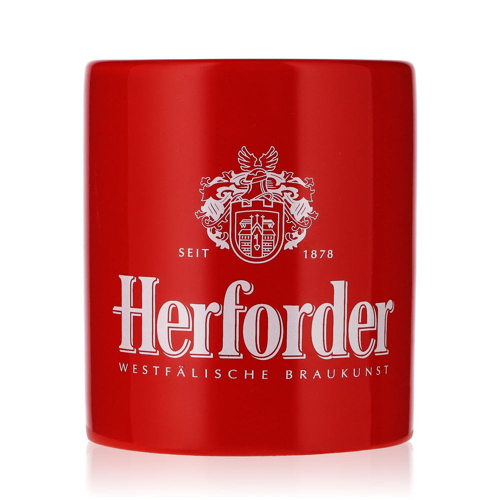 Bière Herforder Brauerei Tasse à café en porcelaine Tasse à bière punch rouge