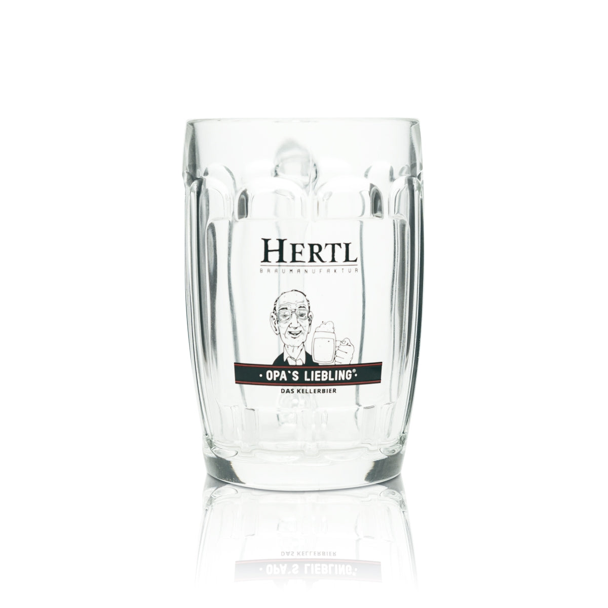 6 verres à bière Hertl 0,3 l, chope « Opa's Liebling » (la préférée de grand-père), verres à bière « Kellerbier » (bière de cave) avec anse – Vue 2