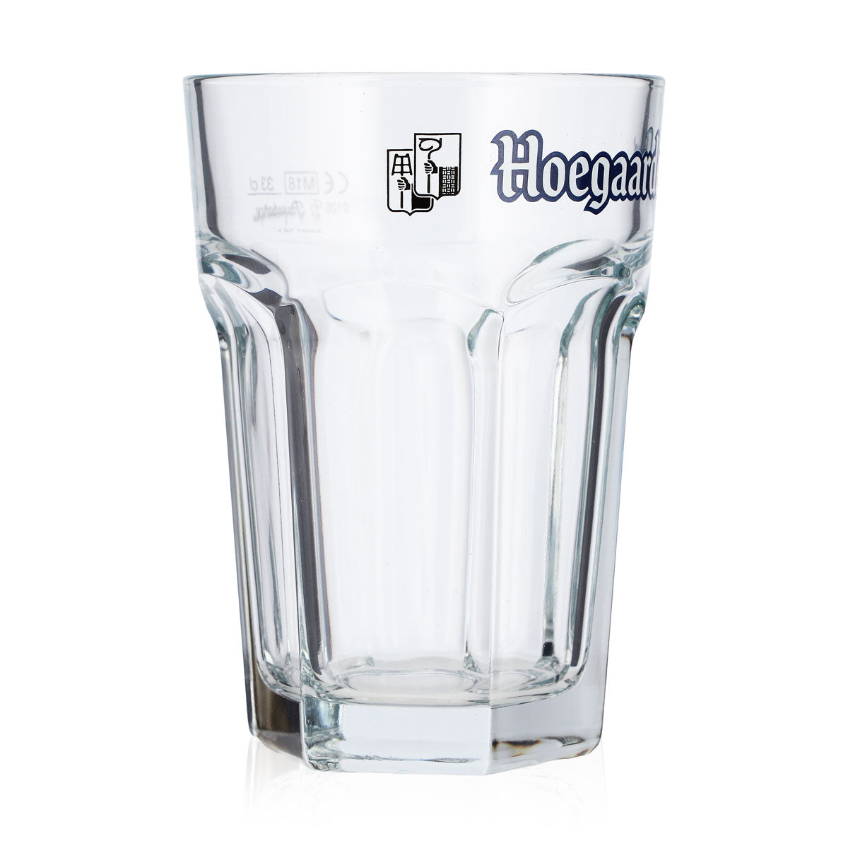 Verre à bière Hoegaarden 0,33 l, en relief, blanc/logo bleu, verre à bière Pasabahce – Vue 2