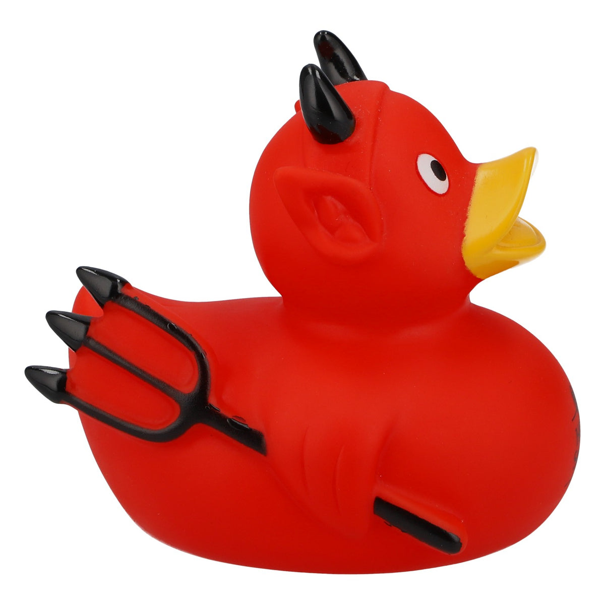 Canard en caoutchouc « Höllensprudel Devil » - Canard de bain - Canard couineur - Rouge - Cornes - Trident – Vue 3