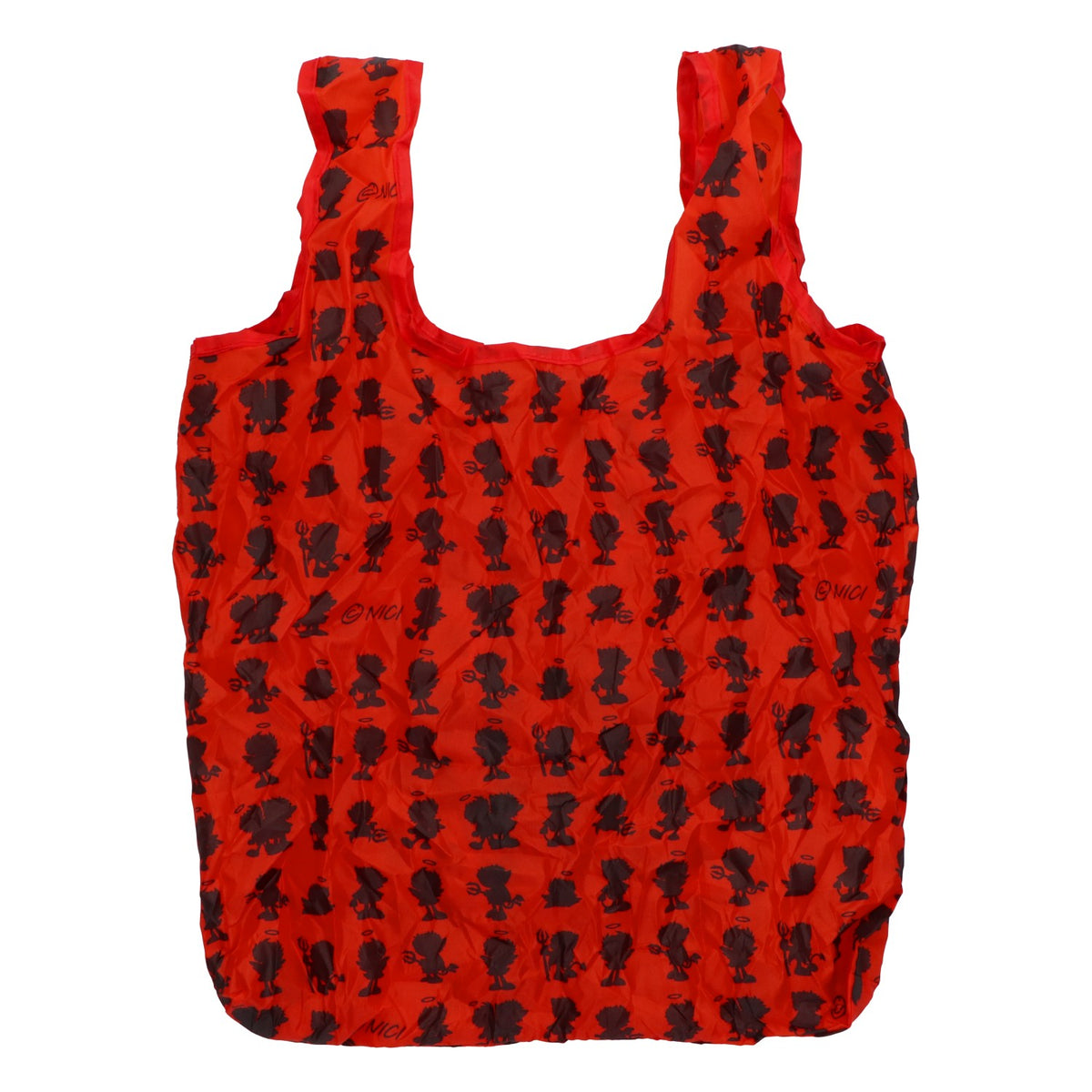 Sac de courses pliable Höllensprudel, sac cabas avec étui, rouge et noir – Vue 2
