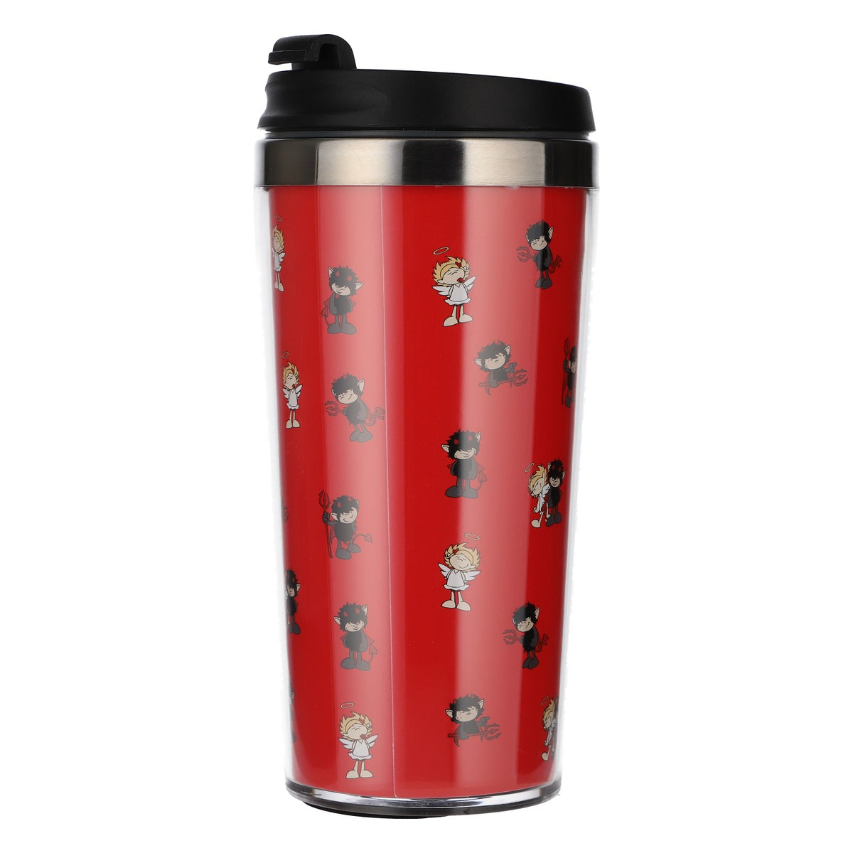 Gobelet isotherme « Höllensprudel » avec couvercle, 0,5 l, réutilisable, motif rouge – Vue 2