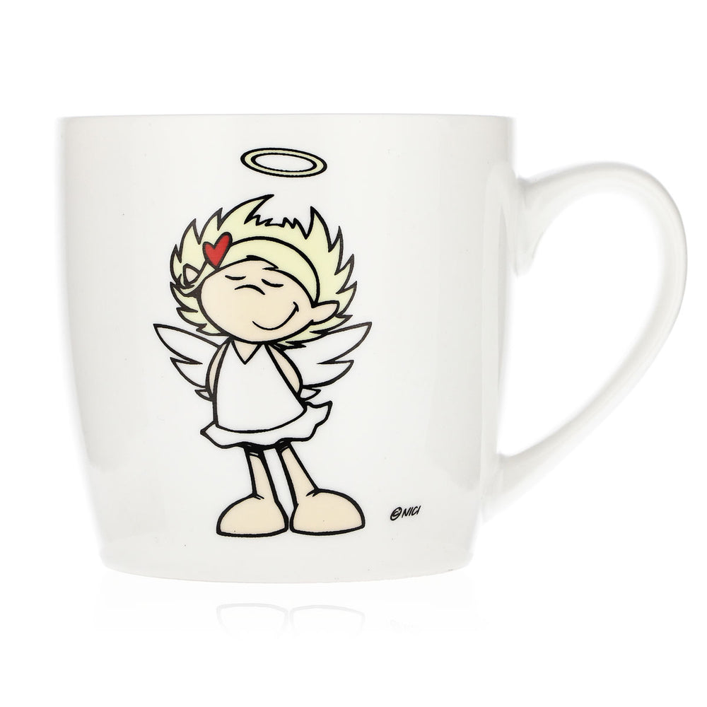 Verre à eau « Höllensprudel » 0,3 l, tasse à café, tasse en céramique « Angel »