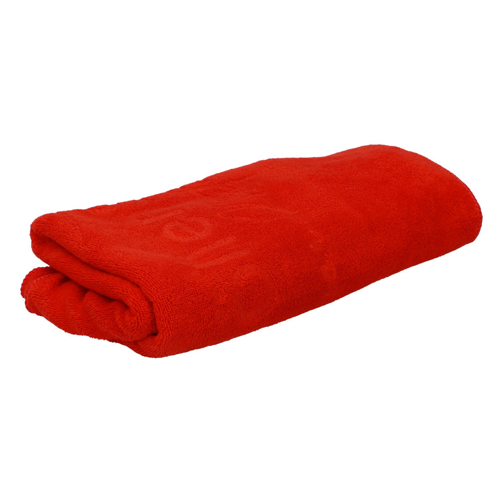 Serviette « Höllensprudel » rouge avec logo – Accessoire de bar exclusif
