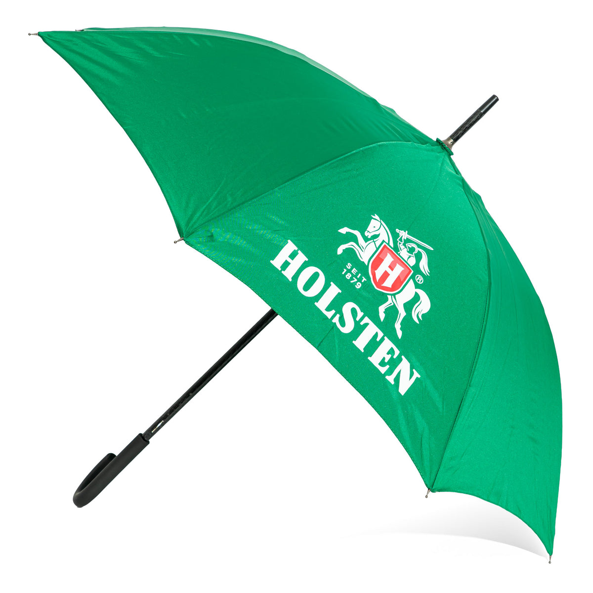 Parapluie en polyester vert « Holsten » en forme de verre à bière, à ouverture automatique, Ø 104 cm