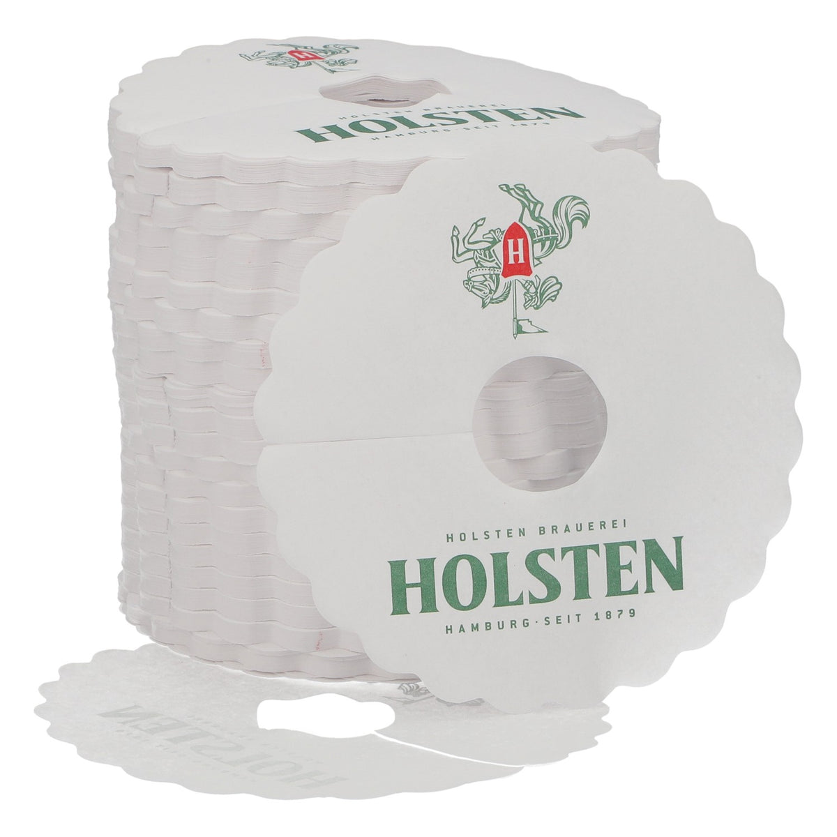 Sous-verres Holsten pour bière, napperons en papier, neufs, blancs, sous-verres de bière