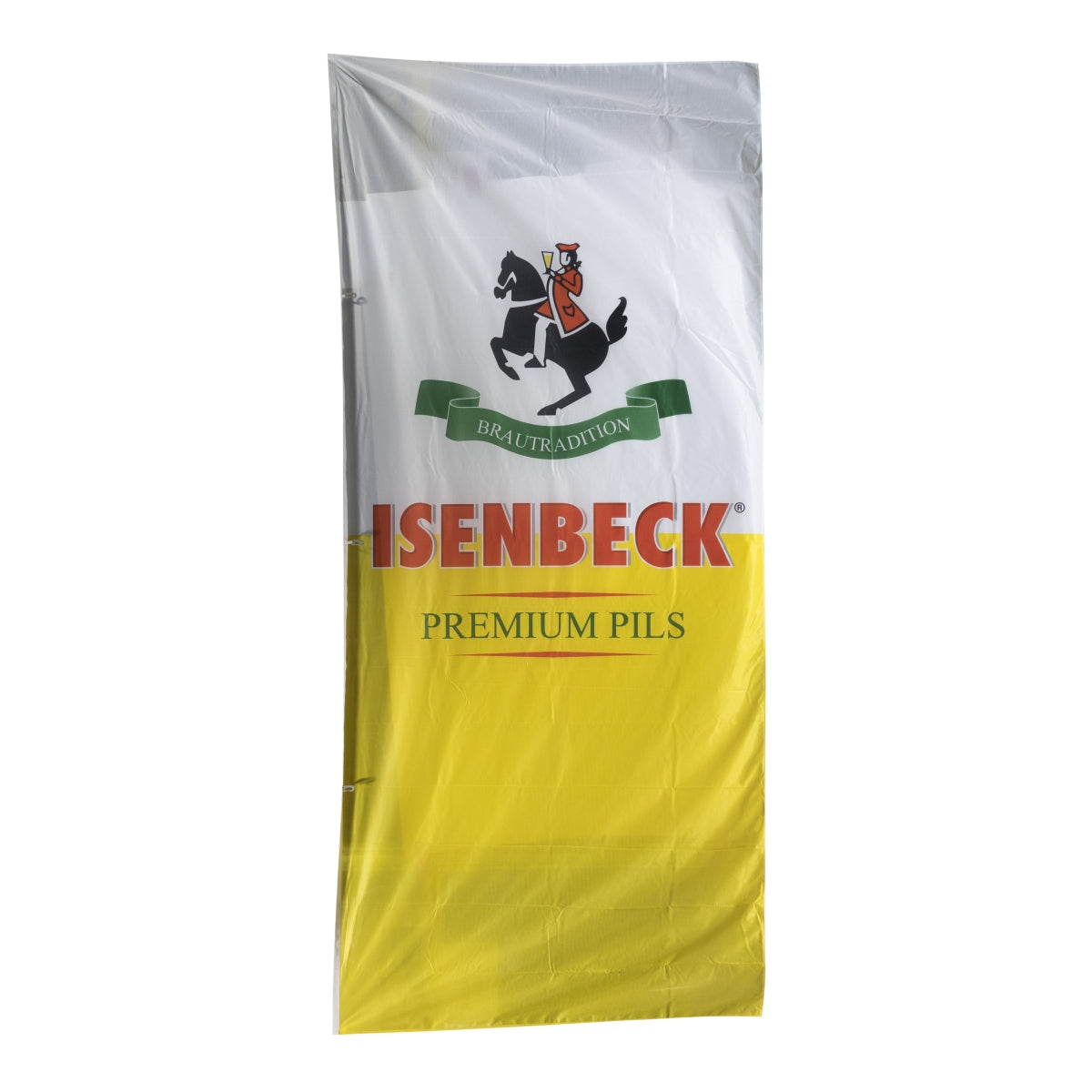 Drapeau Isenbeck 350 x 150 cm, décoration pour bars, festivals, publicité, pubs, fêtes