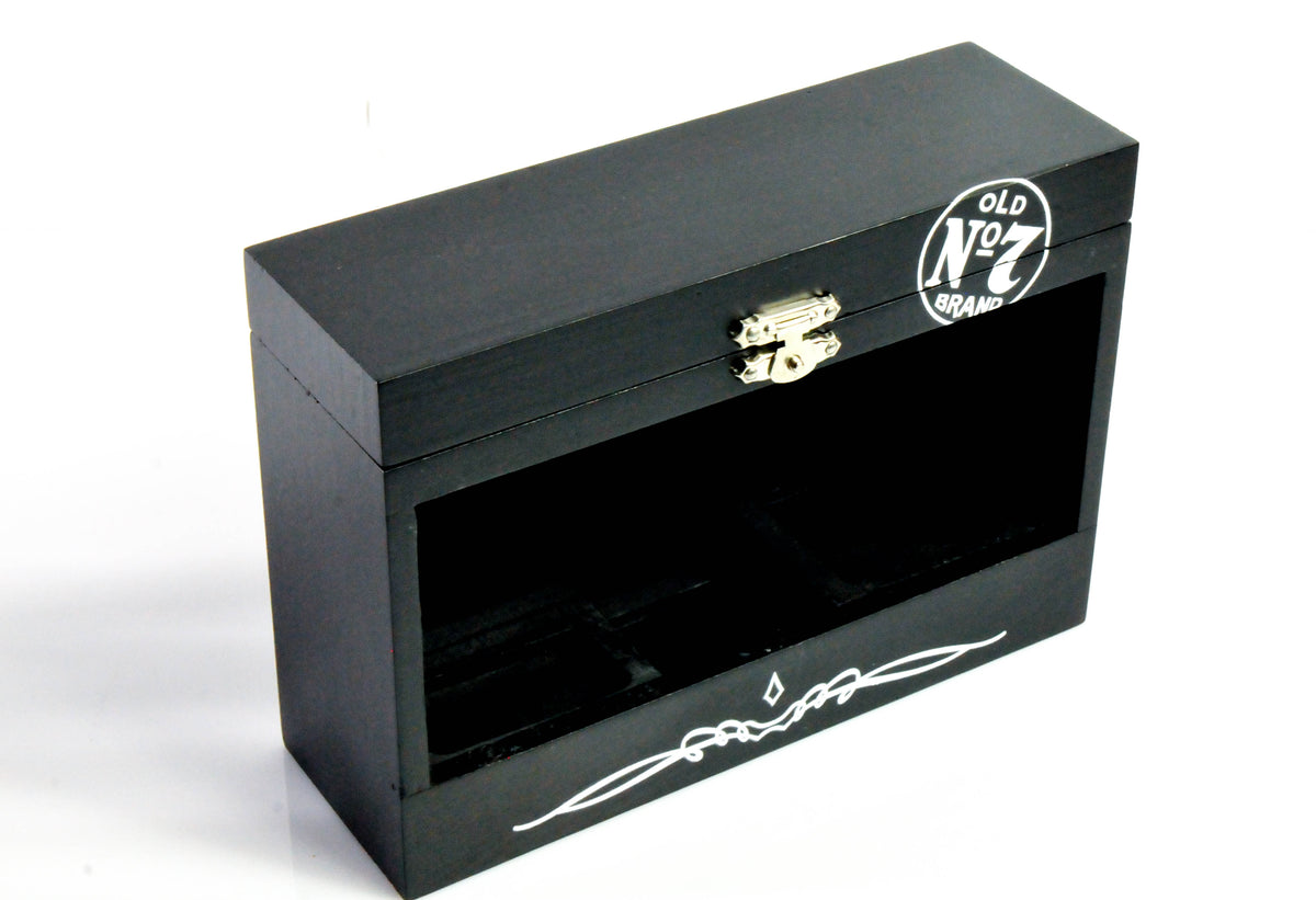 Coffret cadeau Jack Daniels en bois véritable Fine Family, lot de 3 miniatures