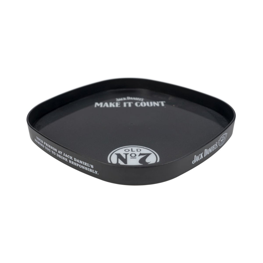 Plateau de service Jack Daniels rectangulaire noir caoutchouté Make It Count Accessoires pour la restauration