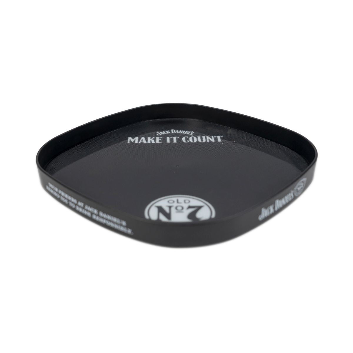 Plateau de service Jack Daniels rectangulaire noir caoutchouté Make It Count Accessoires pour la restauration – Vue 2