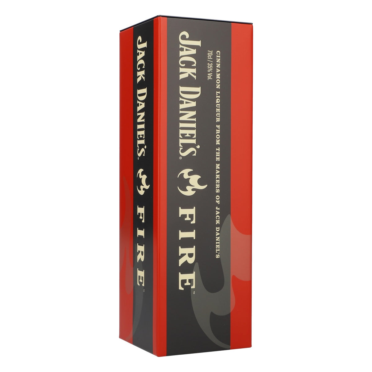 Boîte métallique Jack Daniels Whiskey rouge feu/noir Décoration – Vue 2