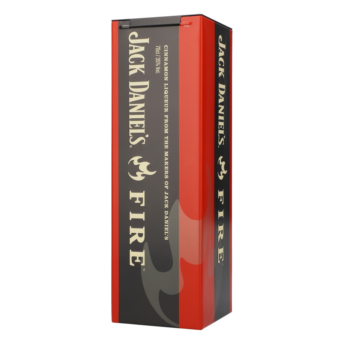 Boîte métallique Jack Daniels Whiskey rouge feu/noir Décoration – Vue 3