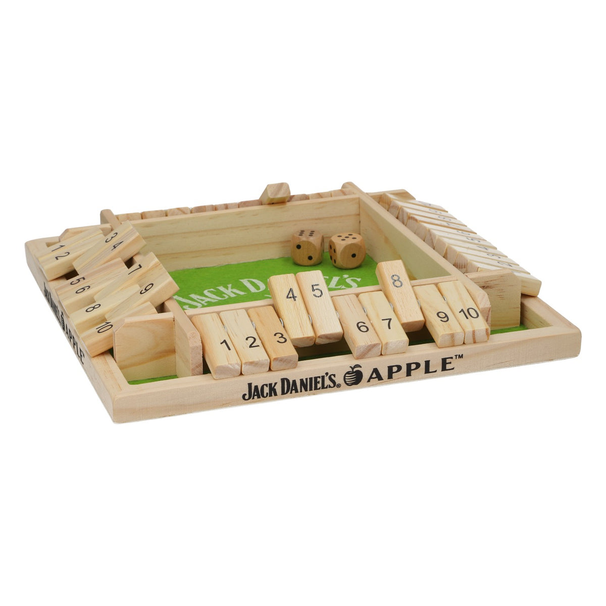 Jeu de société Jack Daniels Whiskey Soirée jeux entre amis Shut the Box Vert pomme – Vue 3