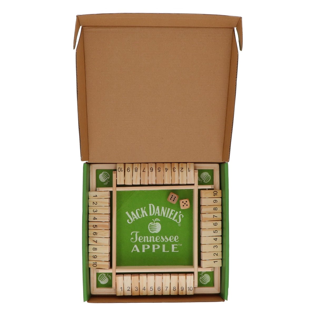Jeu de société Jack Daniels Whiskey Soirée jeux entre amis Shut the Box Vert pomme – Vue 5