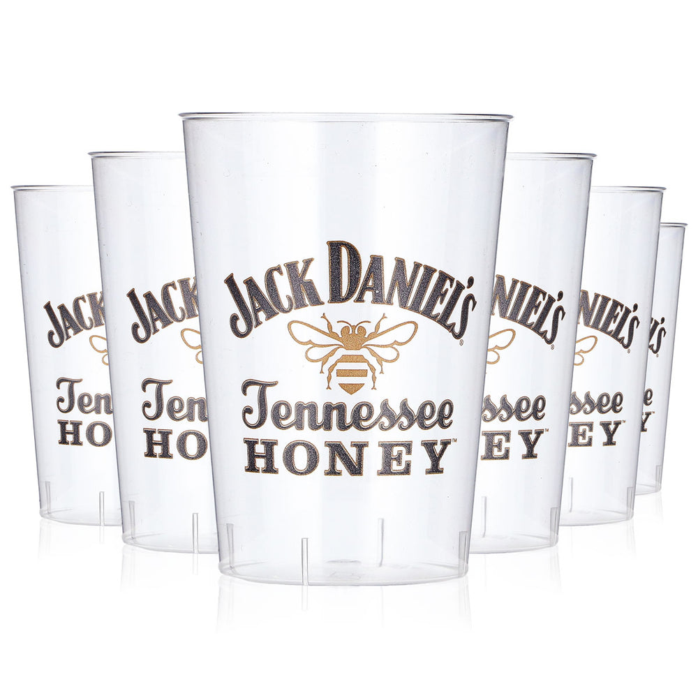 Verre à whisky Jack Daniels, lot de 40, 0,1 l, logo « Honey », gobelets jetables en plastique