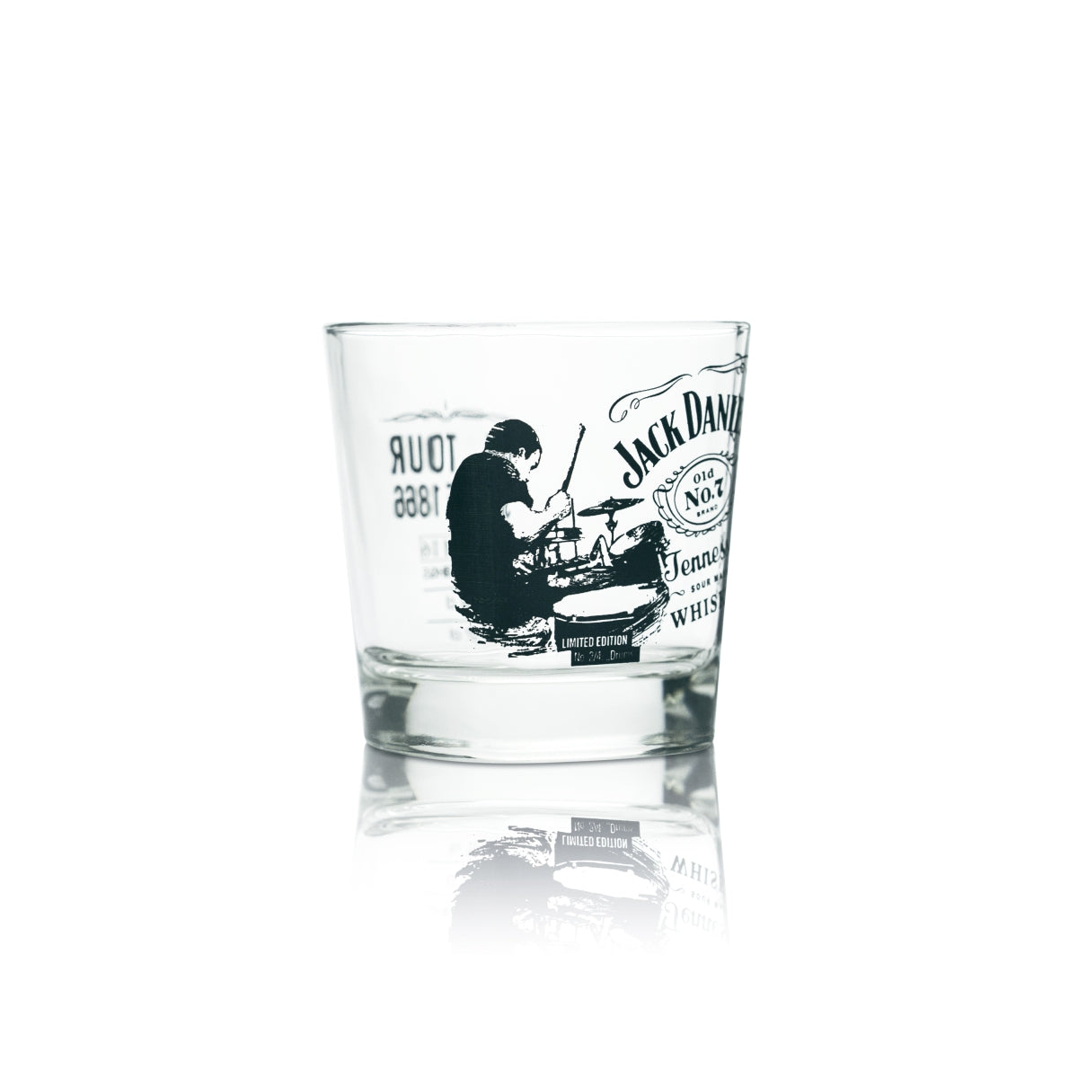 Verre collector Jack Daniels Whiskey 0,27 l Tumbler Édition limitée Music Drummer