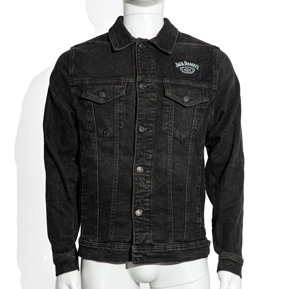 Veste en jean longue Jack Daniels Whisky Men LED Veste de festival n° 7 taille M