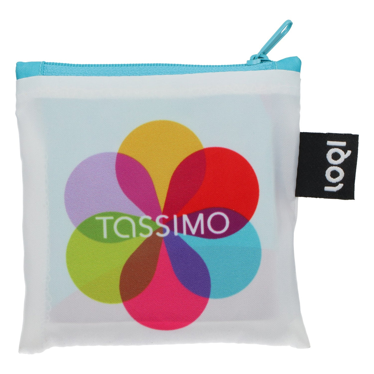 Sac de courses Jacobs LOQI TASSIMO, sac cabas pliable, bleu multicolore, en polyester – Vue 4