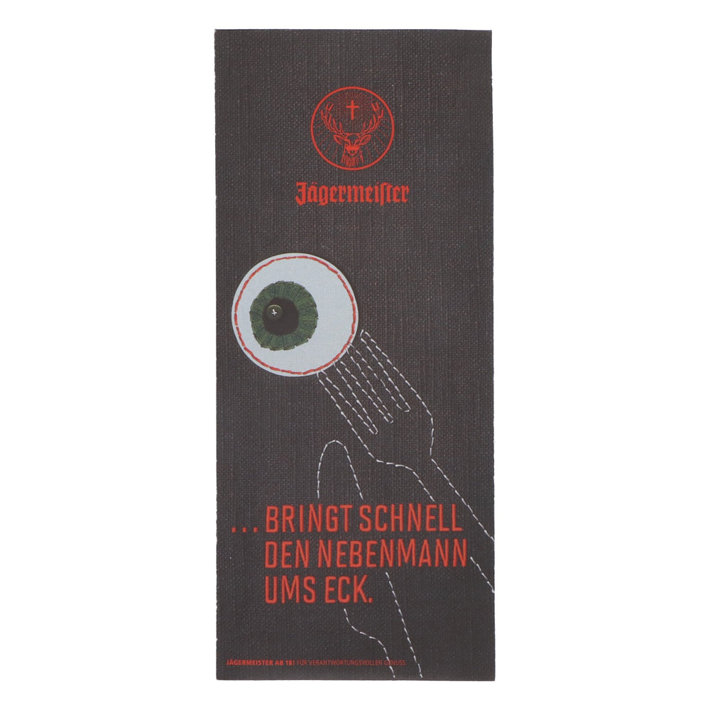 Trousse à couverts Jägermeister avec serviette noire « Wildes Fuchteln Besteck »