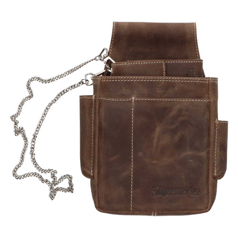 Jägermeister Porte-monnaie de serveur + support de ceinture Cuir marron y compris chaîne