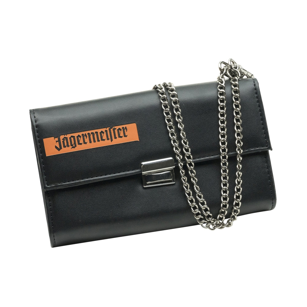 Portefeuille de serveur Jägermeister en similicuir avec chaîne pour la restauration et le service