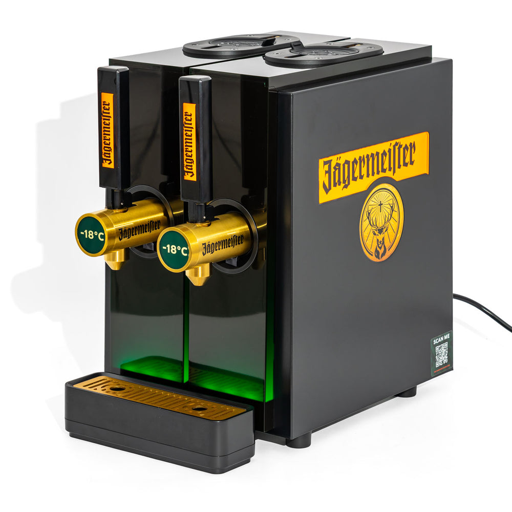 Machine à bière Jägermeister Dual Tap pour 2 bouteilles, machine à shots, noire