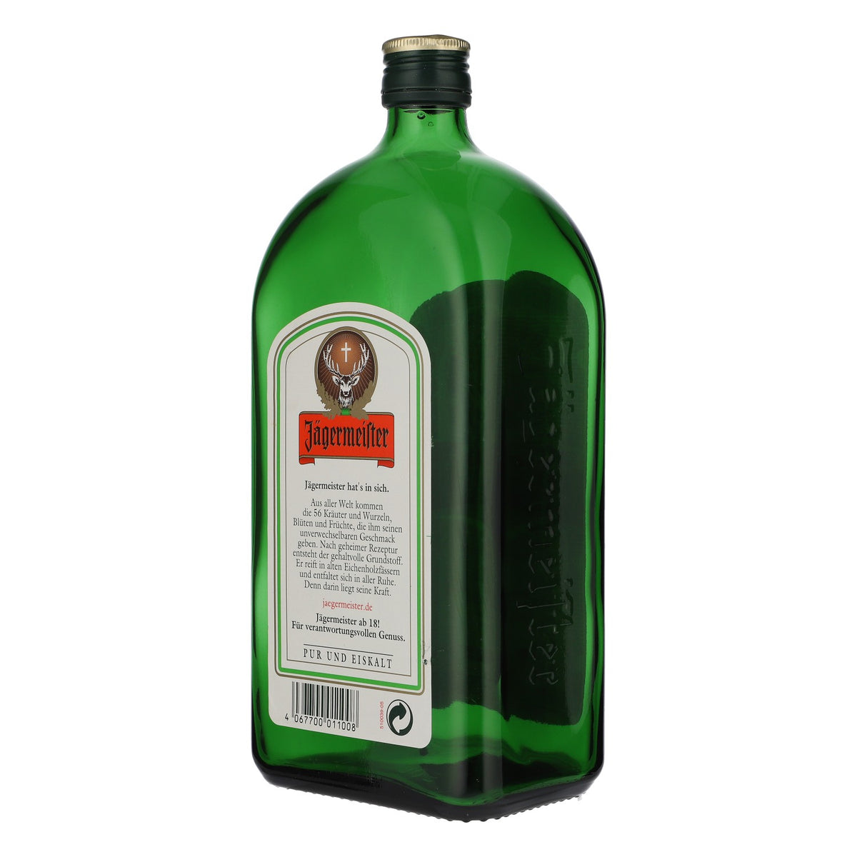 Liqueur Jägermeister Bouteille décorative en verre véritable 1 l Bouteille décorative Bouteille décorative Vitrine – Vue 4