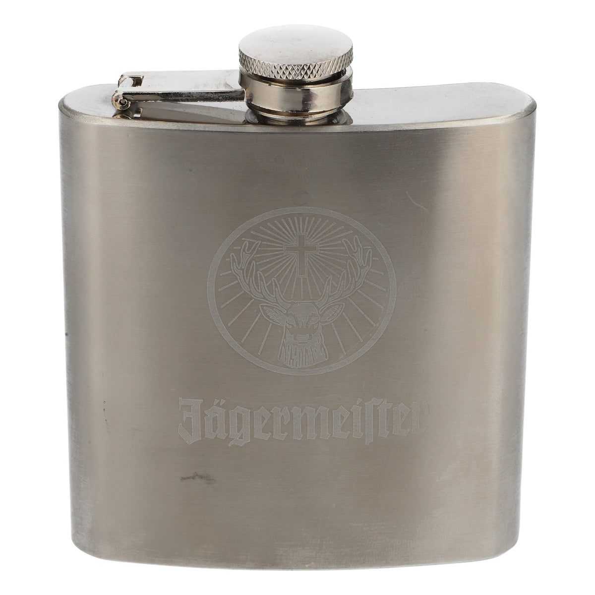 Flacon de liqueur Jägermeister Flasque à whisky Bottle to go Logo argenté au centre