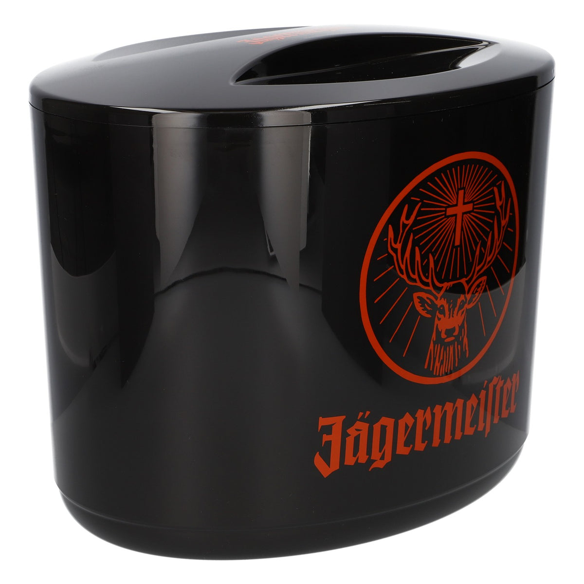 Seau à glace pour liqueur Jägermeister, 10 l, logo orange, neuf, en plastique noir – Vue 2