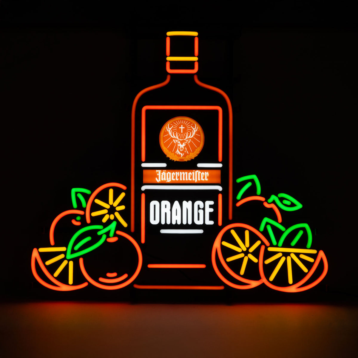 Enseigne lumineuse LED Jägermeister liqueur « Orange » bouteille LED avec bloc d'alimentation inclus – Vue 3