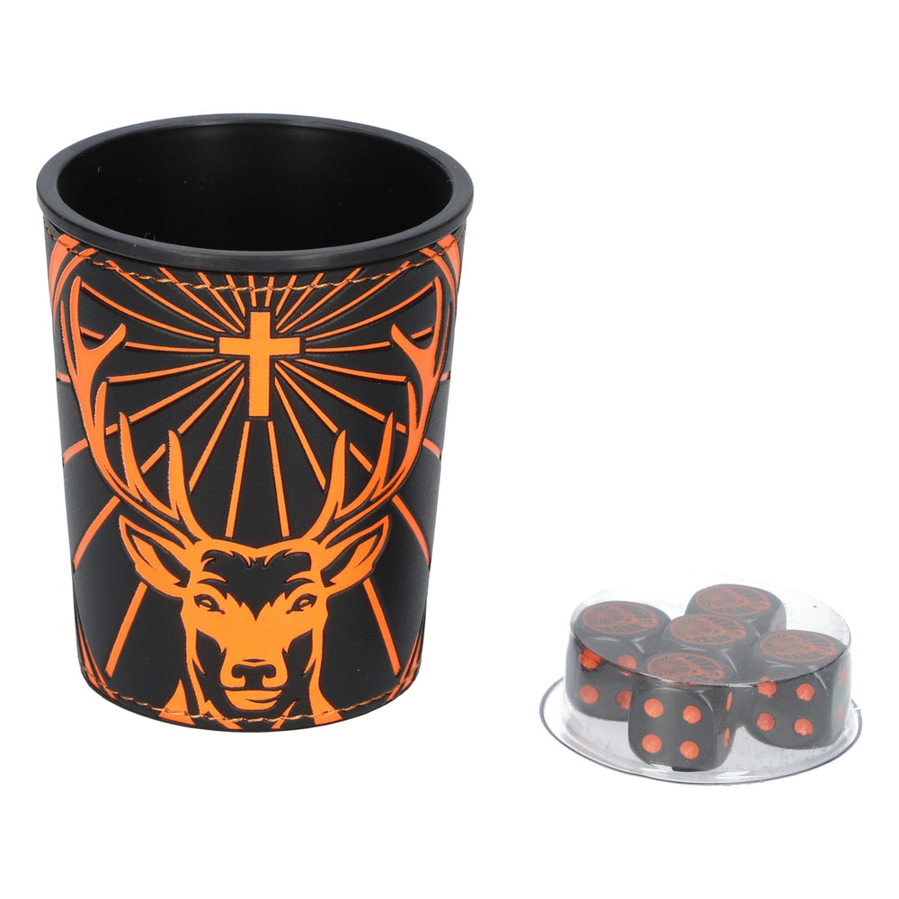 Gobelet à dés Jägermeister Jeu de dés incl. 5 dés Jeu de hasard Jouet