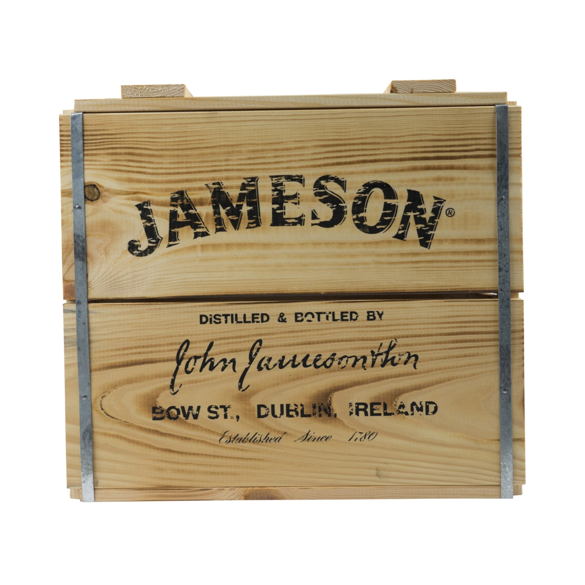 Jameson Coffre en bois Couvercle rabattable 42x30x39cm Tabouret Coffre Irish Whisky – Vue 5