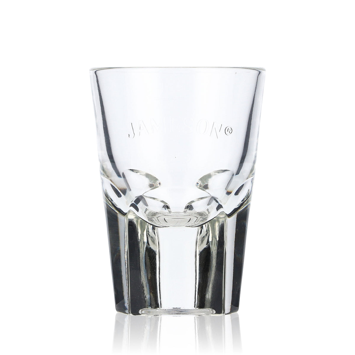 6x Jameson Whiskey Verre à shot Stamper Court 2 cl/4 cl Relief Fond triangulaire – Vue 2