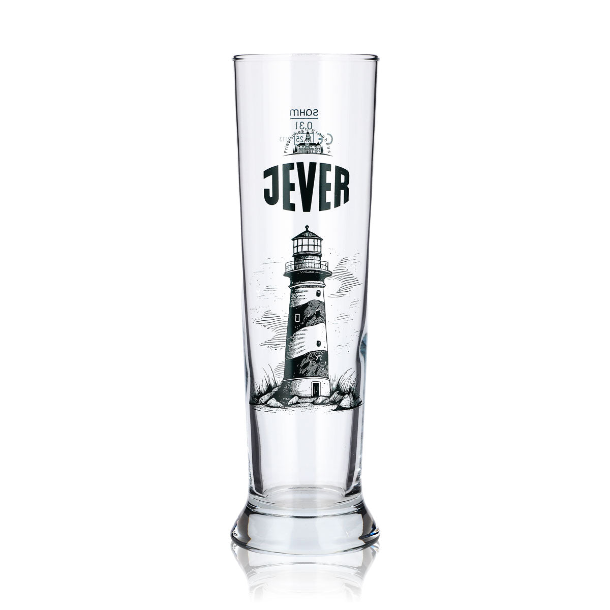 Verre à bière Jever 0,3 l, verre à bière de blé « Leuchtturm Sahm », verre à bière de blé, verre à bière de blé à levure