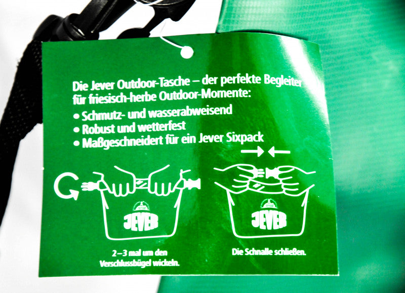 Sac à bière Jever, sac d'extérieur résistant aux intempéries, vert, sac étanche, bandoulière – Vue 2