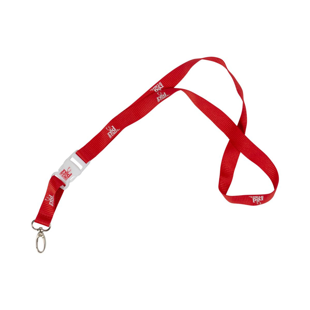 Lanière Jim Beam rouge avec mousqueton Red Stag, porte-badge et chaîne