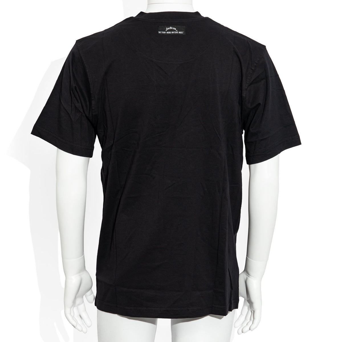 T-shirt Jim Beam Whiskey, encolure en V, logo en bas sur le devant, taille XL, noir, coton – Vue 3