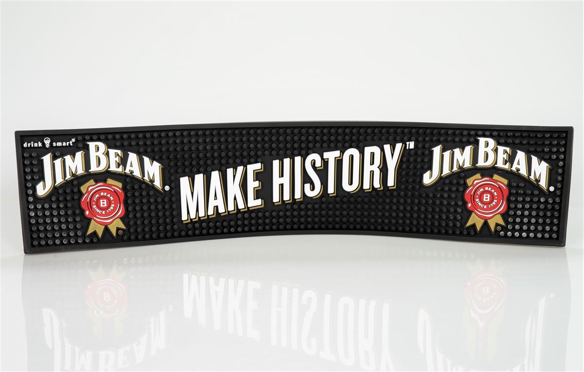 Tapis de bar Jim Beam Whisky Tapis égouttoir Accessoires de bar XL noir 61 x 13 x 1