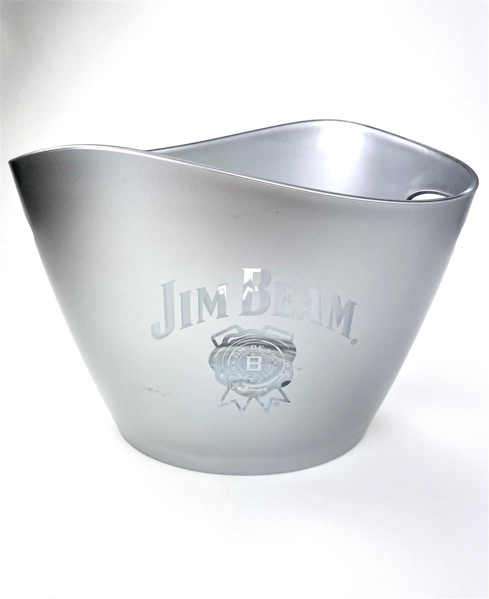 Jim Beam Whisky Refroidisseur de bouteille Bac à glaçons Argent simple sans LED