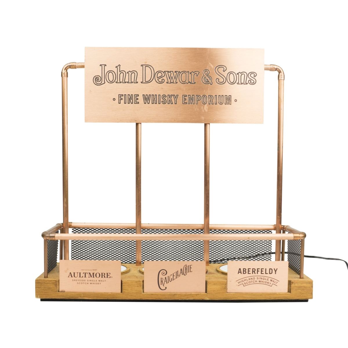 John Dewar&Sons Whiskey Glorifier Enseigne lumineuse LED Présentoir pour bouteilles