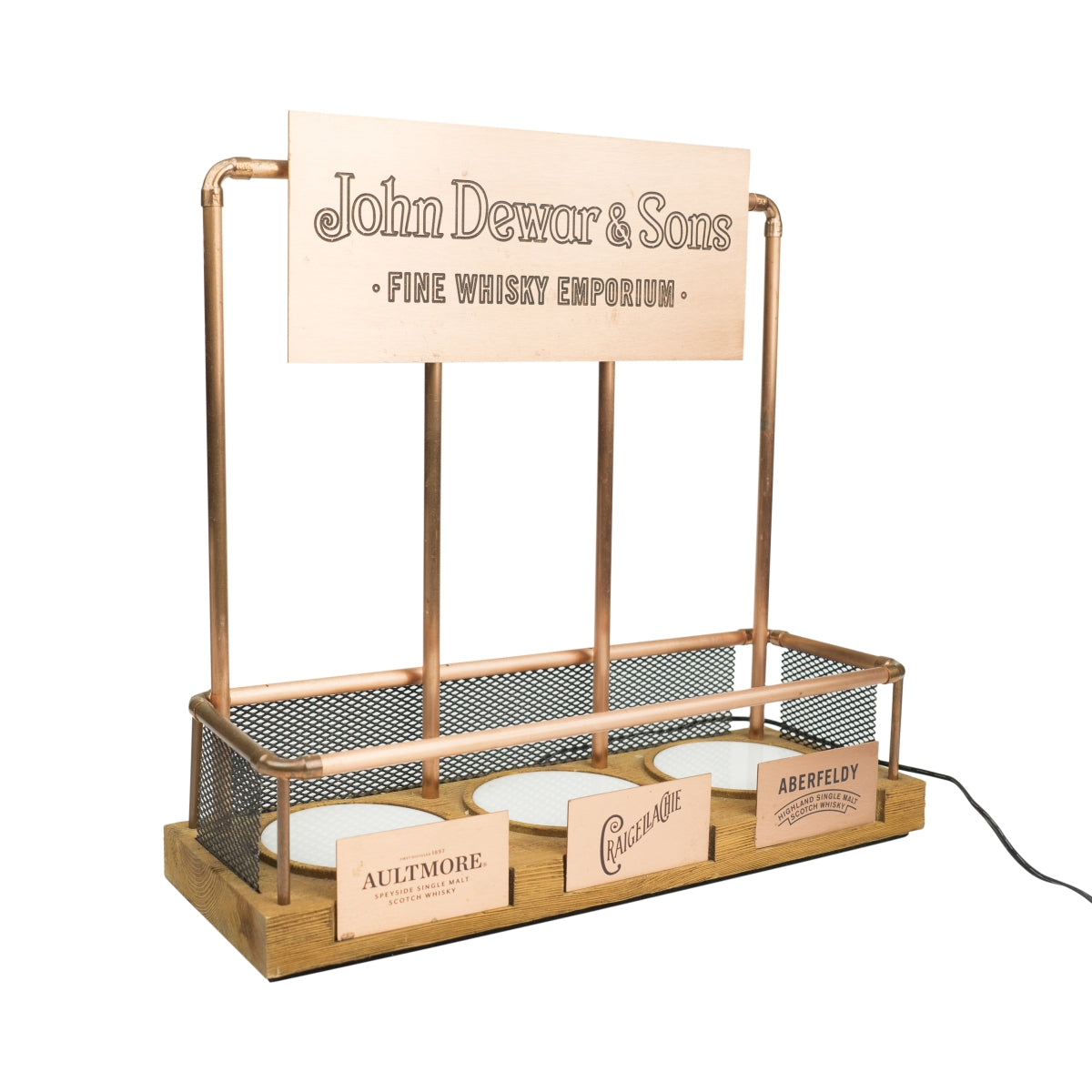 John Dewar&Sons Whiskey Glorifier Enseigne lumineuse LED Présentoir pour bouteilles – Vue 2