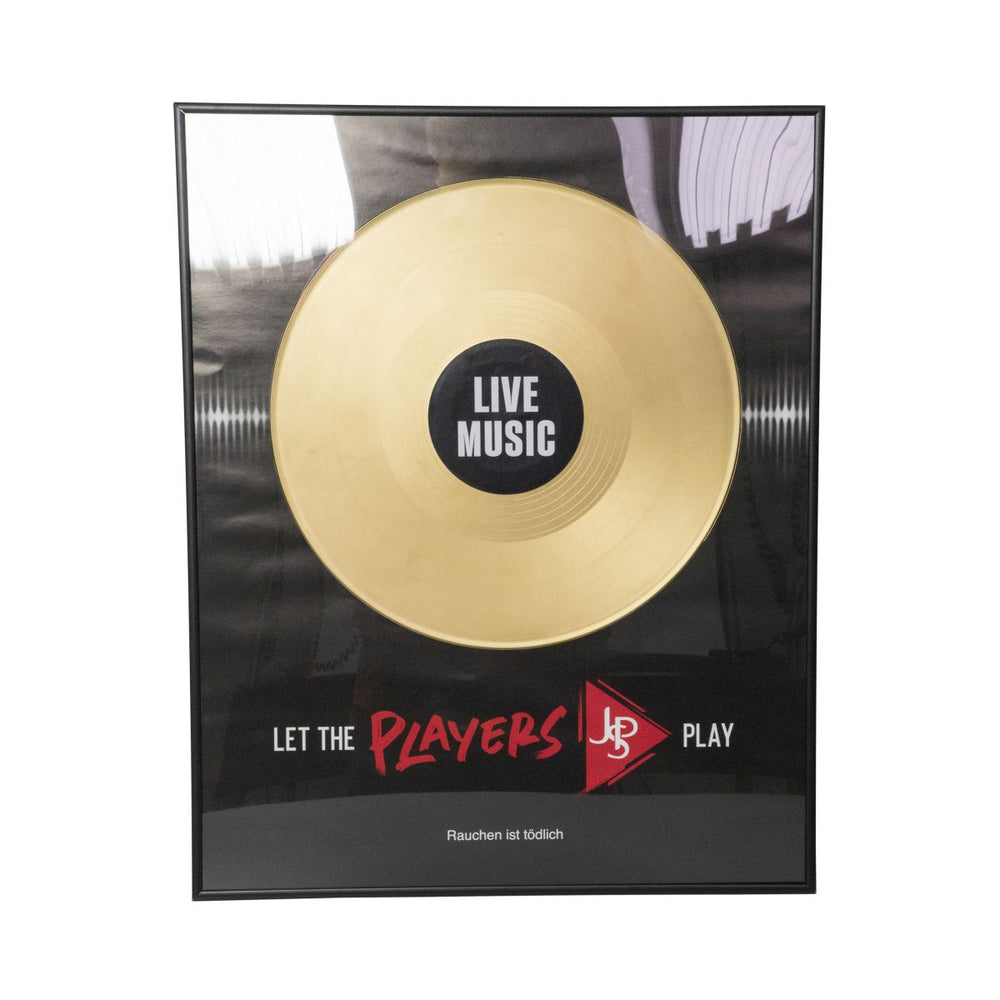 John Player tableau mural cadre photo Live Music 50x40cm disque vinyle publicité