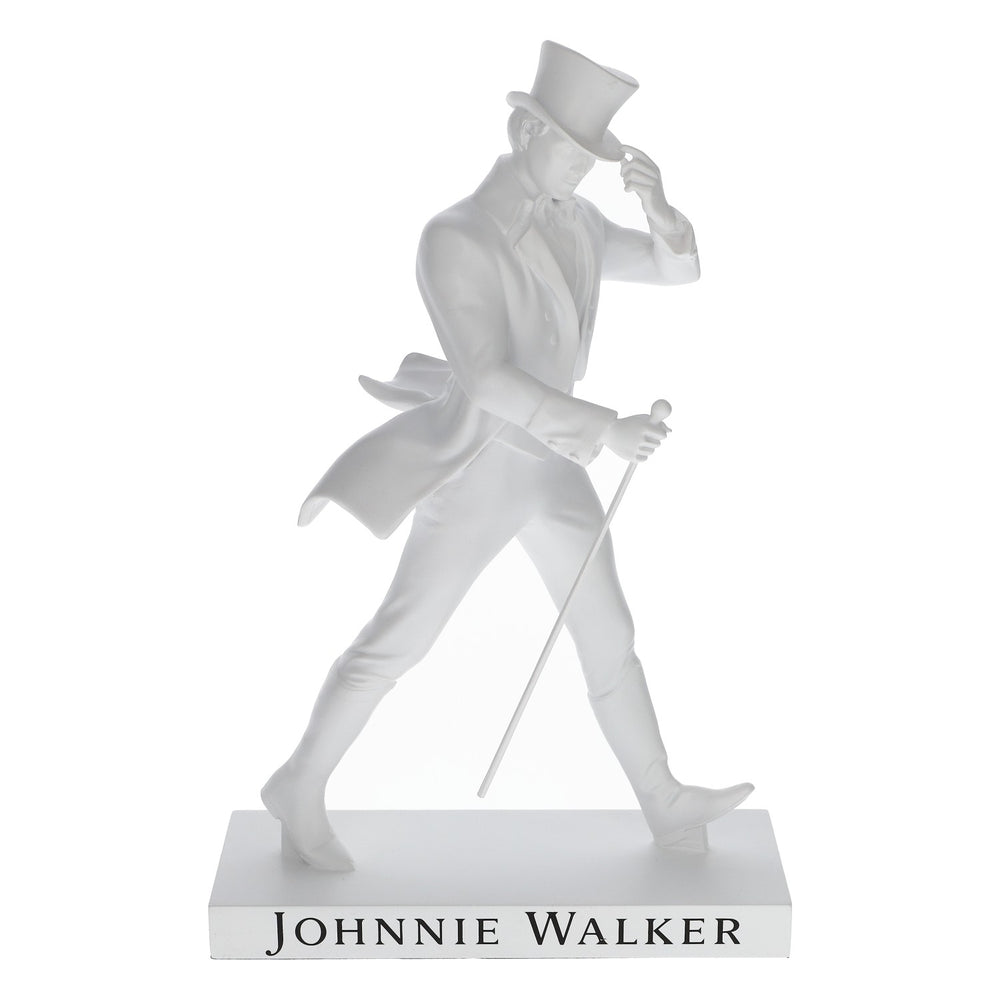 Statue Johnnie Walker Whisky Walking Man blanche 35 cm
